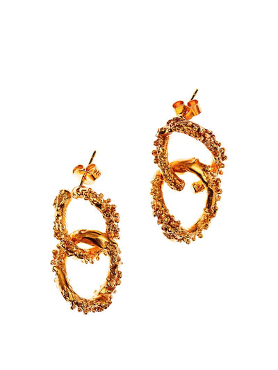 Alighieri Gold rocky road earrings at Collagerie