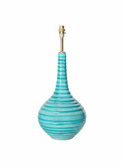 Turquoise spiral teardrop ceramic lamp base