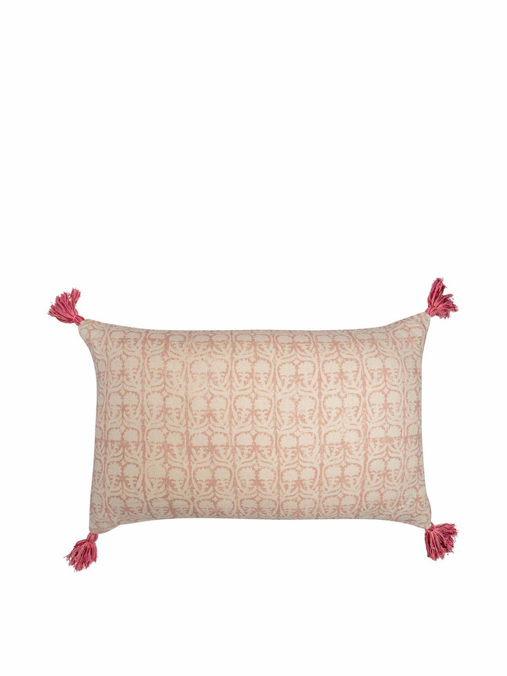 Ashok pink cushion with pink tassels