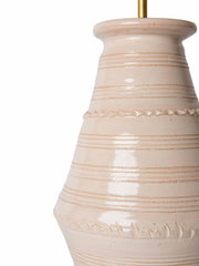 Blonde ribbed vase ceramic lamp base