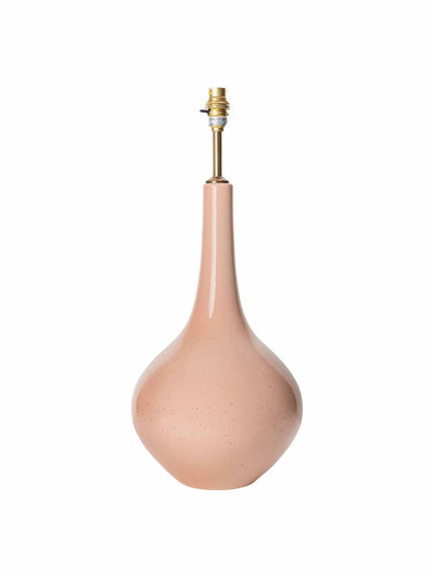 Penny Morrison Pale pink teardrop ceramic lamp base at Collagerie