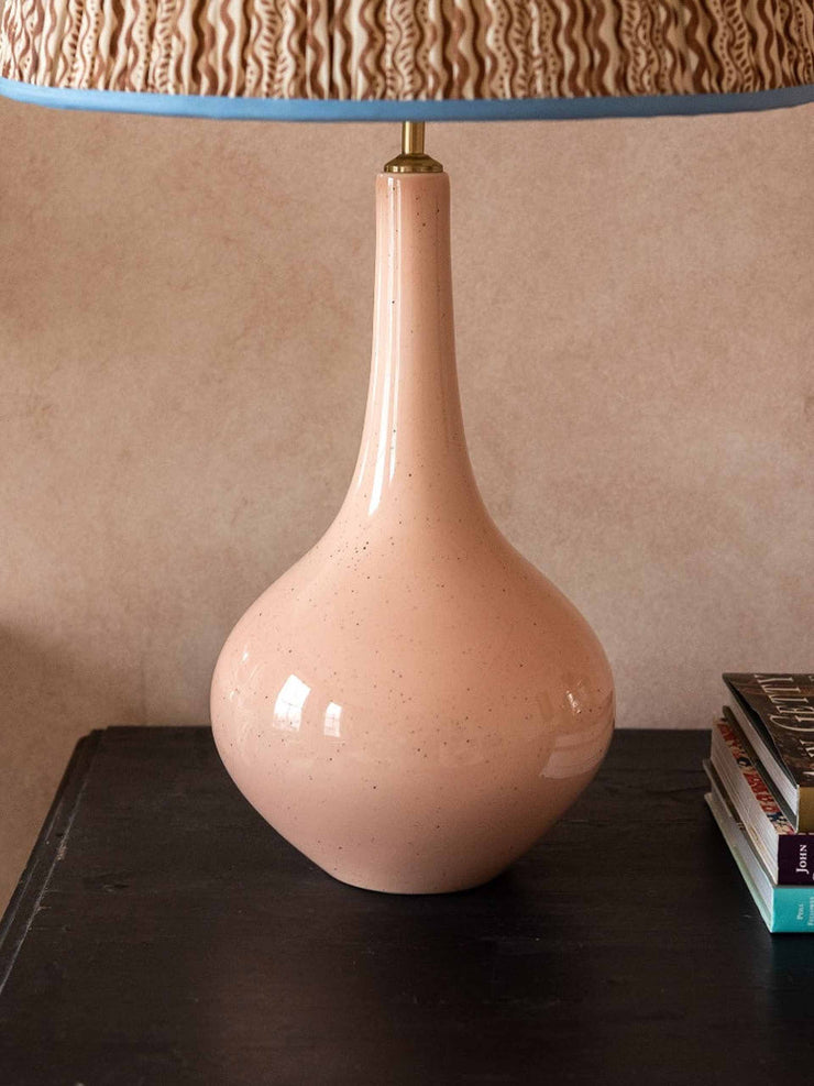 Pale pink teardrop ceramic lamp base