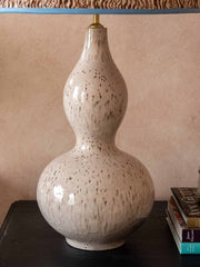 Brown speckled double gourd ceramic lamp base