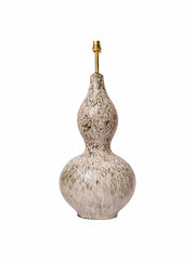 Brown speckled double gourd ceramic lamp base