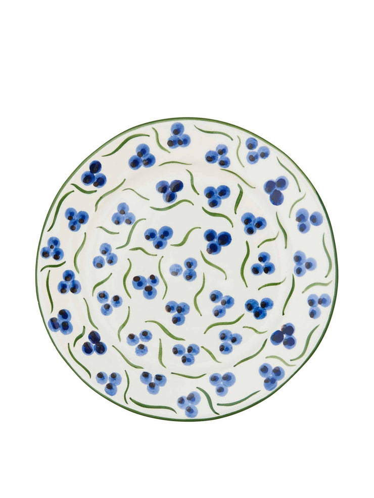Blue and green chintamani ceramic medium plate