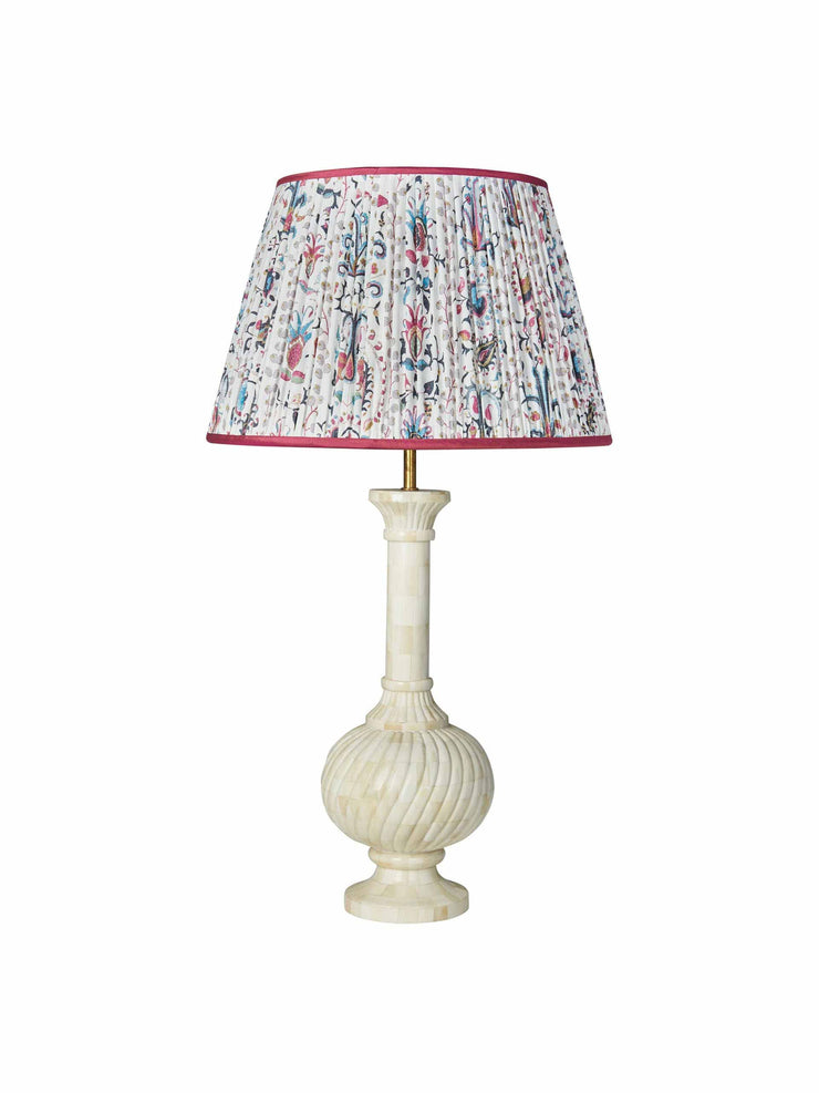 Mughal lampshade with pink trim
