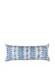 Penny Morrison's Zanzibar performance cushions come in a long, rectangular silhouette making them perfect for styling a bench or day bed. Collagerie.com