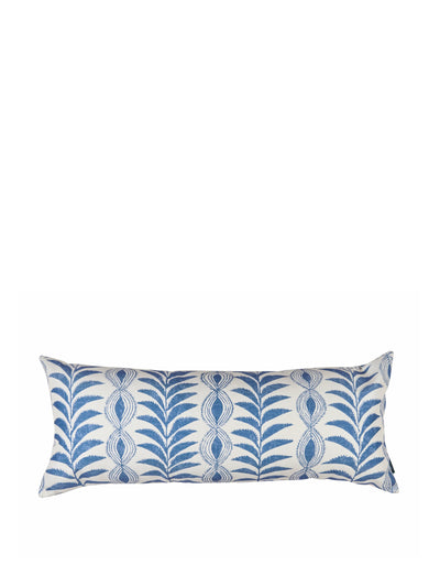 Penny Morrison Zanzibar blue outdoor long cushion at Collagerie