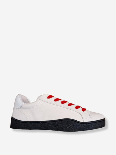Good News London Off-white Venus trainers with red laces at Collagerie