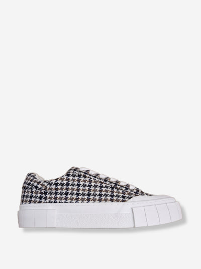 Good News London Brown houndstooth Opal trainers at Collagerie