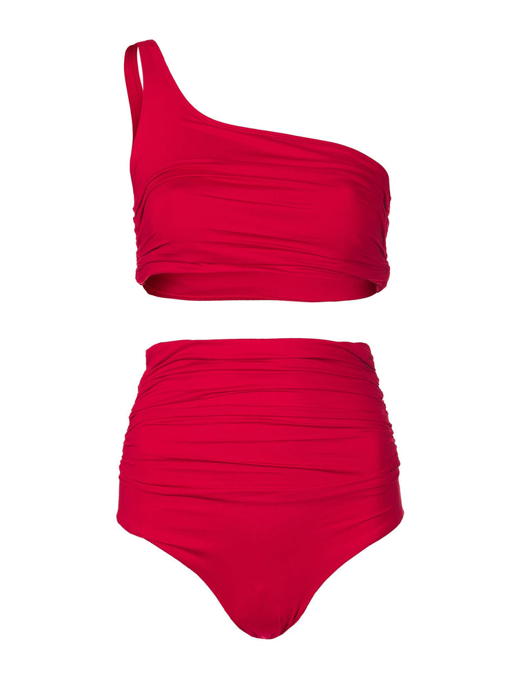 Bond red high-waist bikini