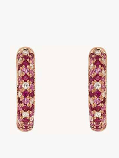 Roxanne First Pink speckled hoops at Collagerie