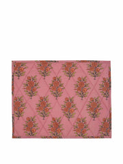 Pink large flower reversible table mat