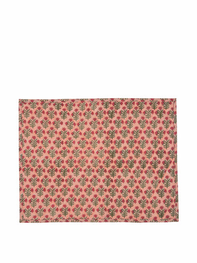 Penny Morrison Peach small flower reversible table mat at Collagerie