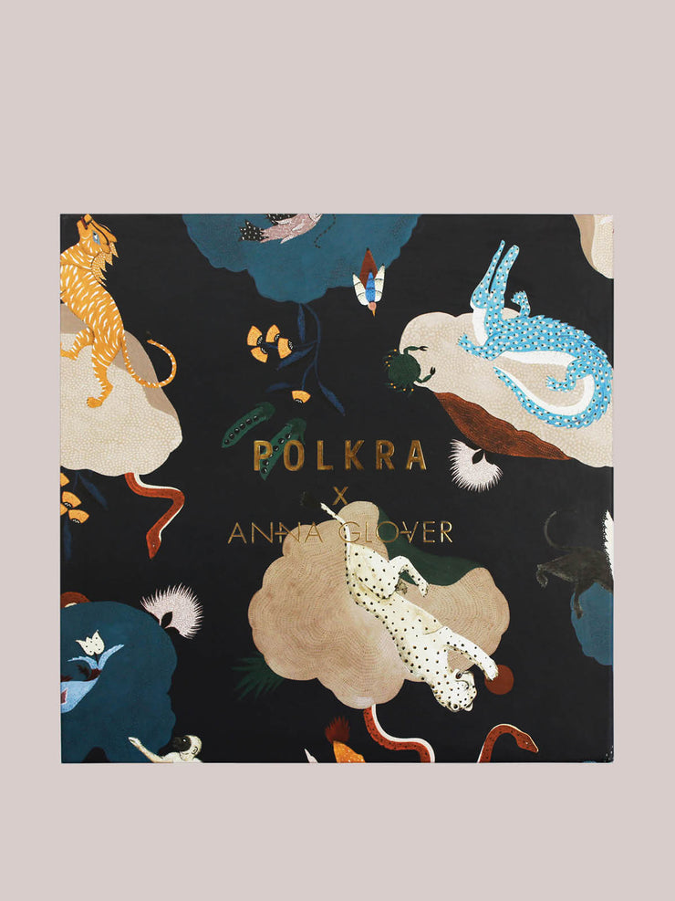 Polkra x Anna Glover set of 6 mirabilia midnight placemats
