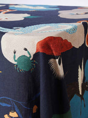 Polkra x Anna Glover mirabilia midnight tablecloth