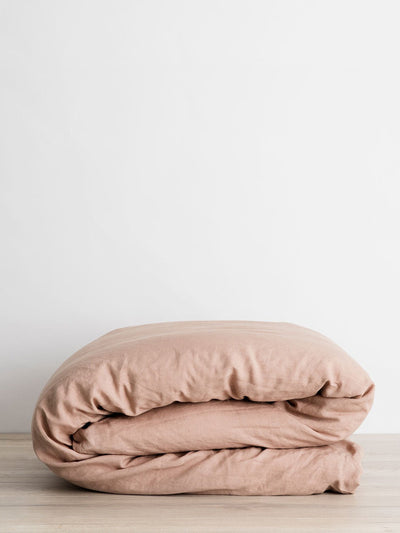 Cultiver Fawn linen duvet cover at Collagerie