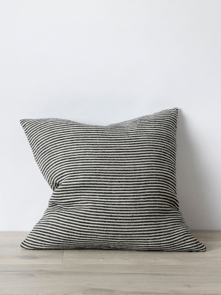 Mira linen cushion cover in Ellis stripe