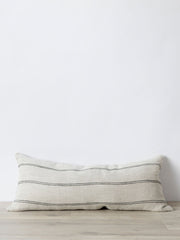 White and black stripes Mira Lumbar cushion cover - Ana