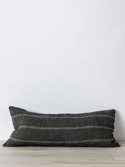 Cultiver Grey and white stripes Mira Lumbar cushion cover - Rafa at Collagerie