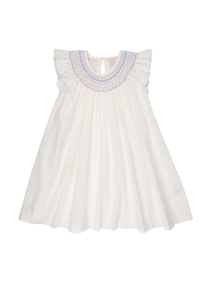 White and multicoloured Queen Elizabeth 1st night dress