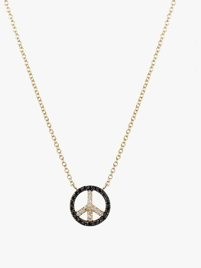 Roxanne First Mini black diamond peace necklace at Collagerie
