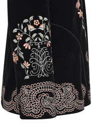 Nikita embroidered black velvet jacket