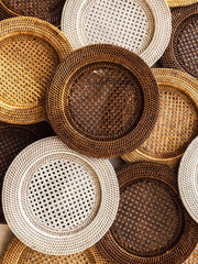 Brown rattan charger