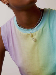 Rainbow sapphire 'Have A Nice Day' necklace