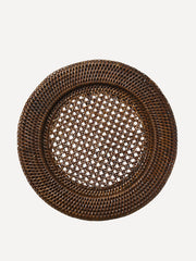 Brown rattan charger