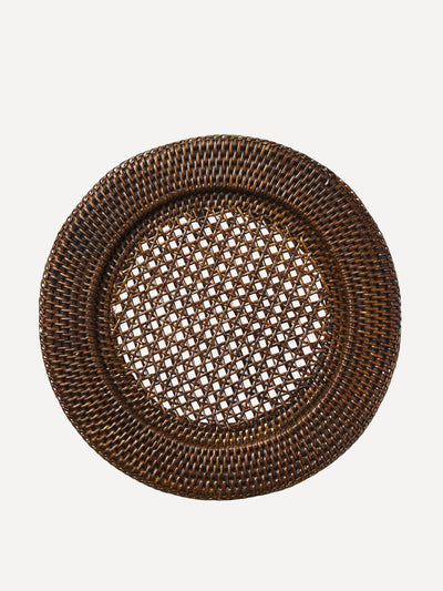Rebecca Udall Brown rattan charger at Collagerie