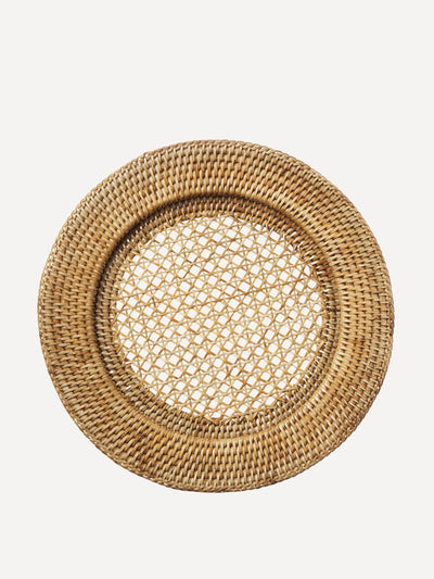 Rebecca Udall Natural rattan charger at Collagerie