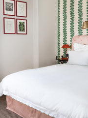 Annabelle green scalloped bed linen Interiors Rebecca Udall    - Collagerie