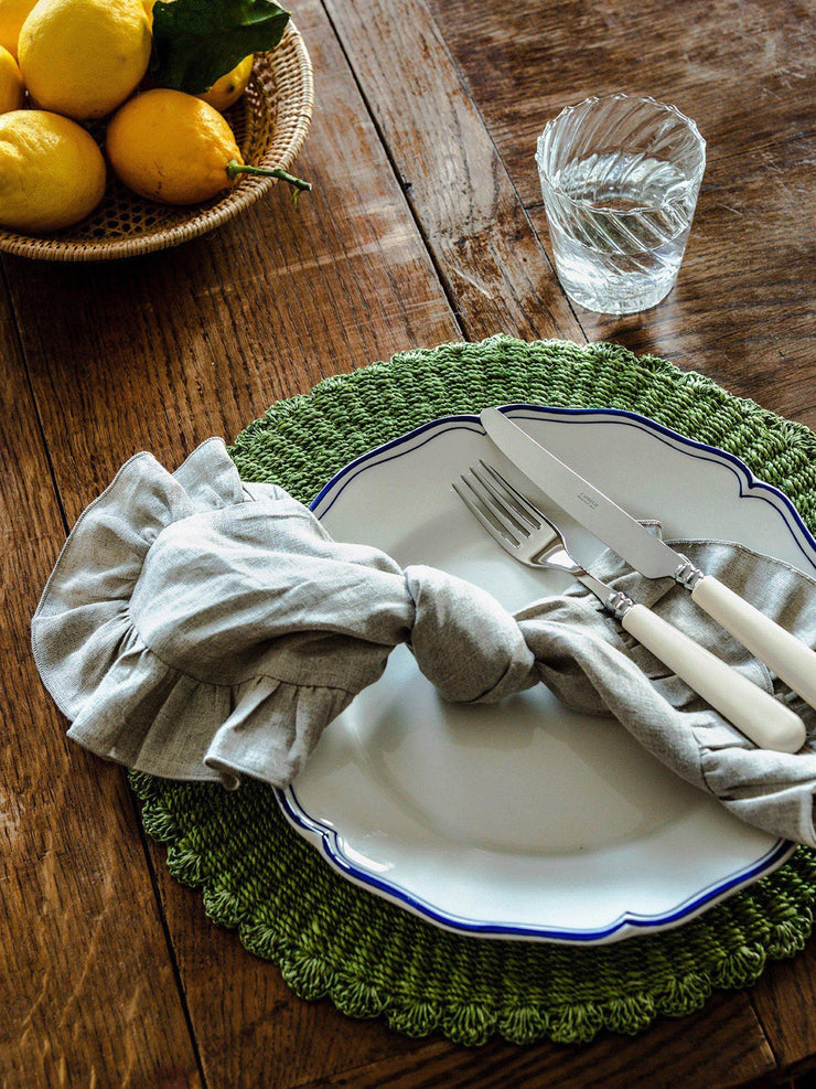 Navy madeleine plates