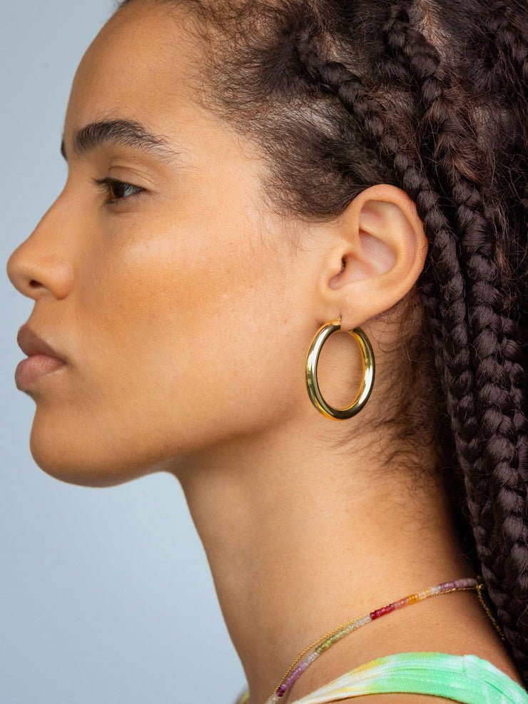 The mila classic gold hoops
