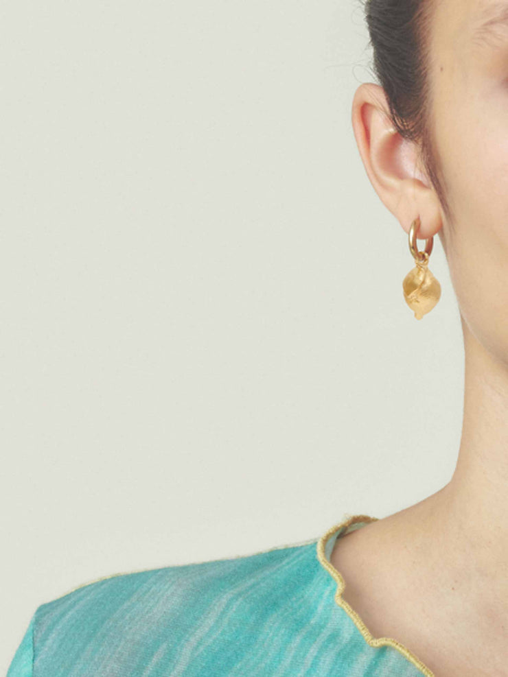 Gold lemon earrings