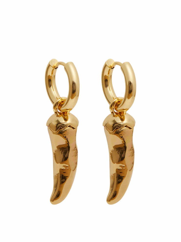 Gold chilli earrings
