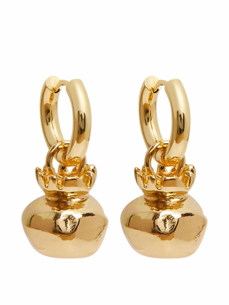 Gold pomegranate earrings