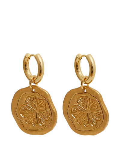 Sandralexandra Gold lemon slice earrings at Collagerie