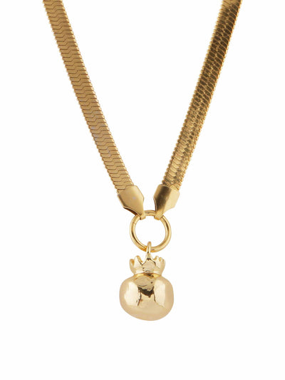 Sandralexandra Gold pomegranate & snake chain necklace at Collagerie