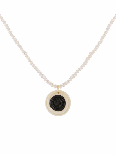 Sandralexandra Sea urchin & pearl necklace at Collagerie