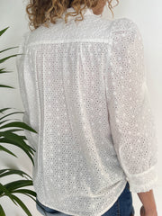 Ishbel white organic cotton blouse