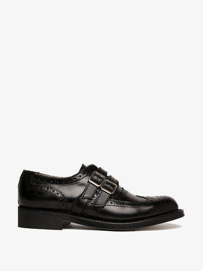 ERDEM Black brogue with two buckles at Collagerie