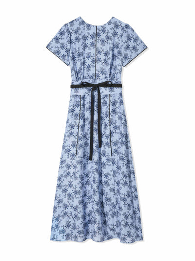 Cefinn Rosie blue floral print short-sleeve dress at Collagerie