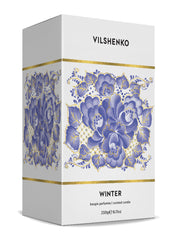 WINTER weaves its spell by evoking the feeling of frosty walks and red cheeks. Vilshenko's WINTER candle has a warm gentle spiced berry fragrance. Collagerie.com