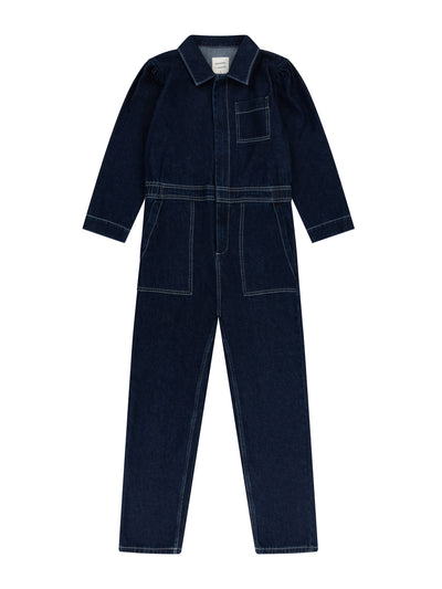 Seventy + Mochi Lorna jumpsuit in dark vintage blue at Collagerie