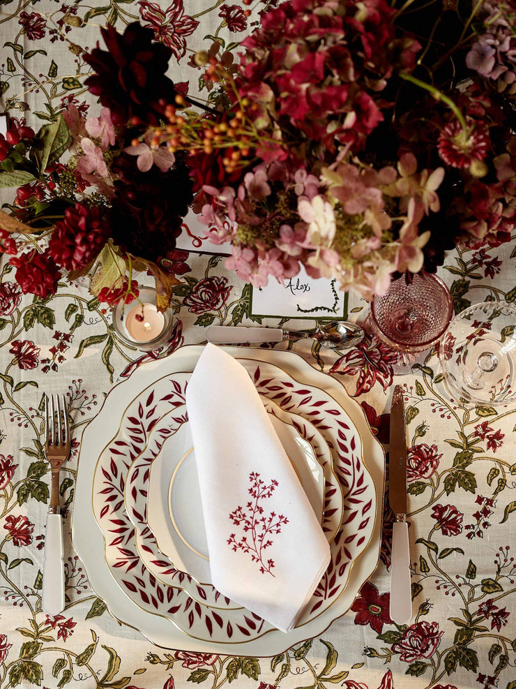 Allegra red tablecloth