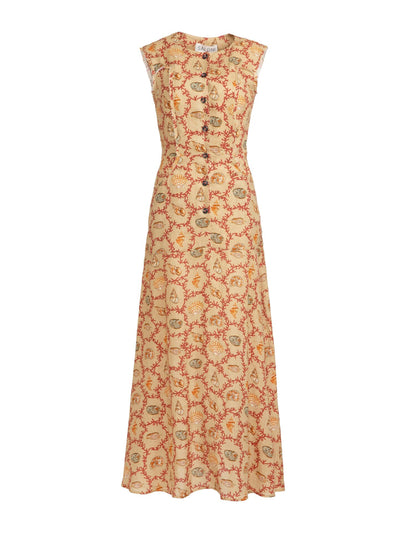 Saloni Sierra dress in coral sand at Collagerie