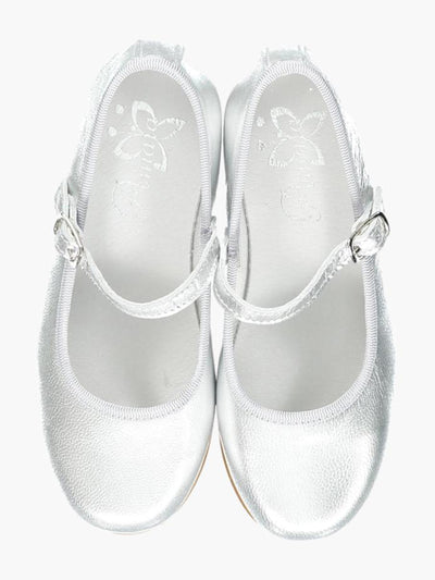 Amaia Silver leather Mary Jane girl's shoes at Collagerie
