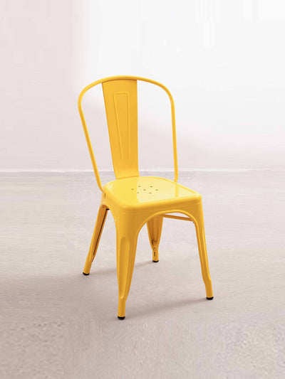 Sklum Yellow steel chair at Collagerie